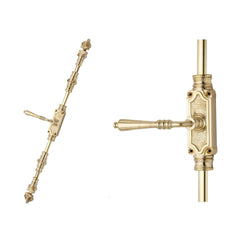 Lever Handle Door Brass Espagnolette Bolt - Upto 9 feet Doors