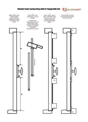 Oval Knob Espagnolette/Crémone Lock Bolt for up to 8.5 Feet High Doors & Windows