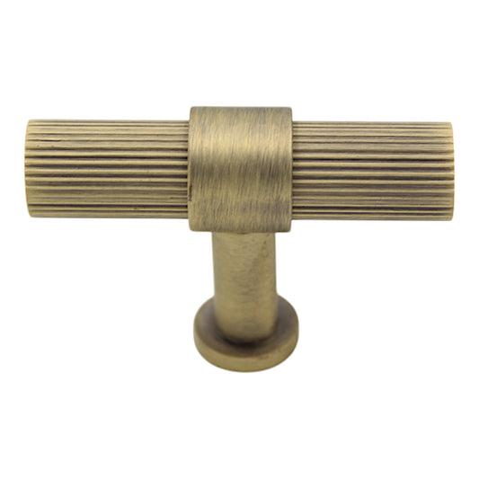 Knurled Linear T Cabinet Handle