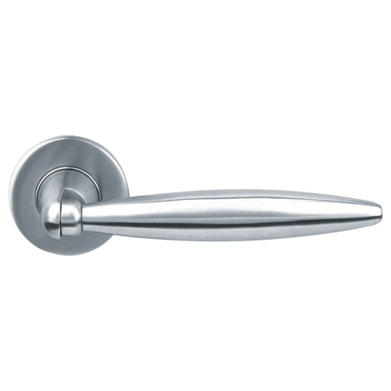 Solid Stainless Steel Lever -137 x 70 - Rose 52 x 8 mm