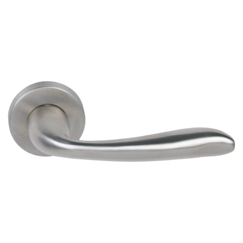 Solid Stainless Steel Lever -137 x 58 - Rose 52 x 8 mm