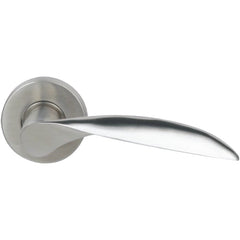 Solid Stainless Steel Lever -130 x 55 - Rose 52 x 8 mm