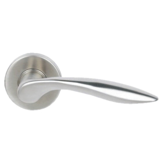 Solid Stainless Steel Lever -130 x 55 - Rose 52 x 8 mm