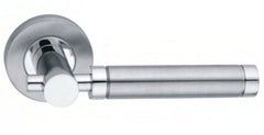 Solid Stainless Steel Lever -134 x 64 - Rose 52 x 8 mm