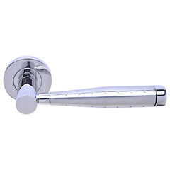 Solid Stainless Steel Lever -143 x 65 - Rose 52 x 8 mm