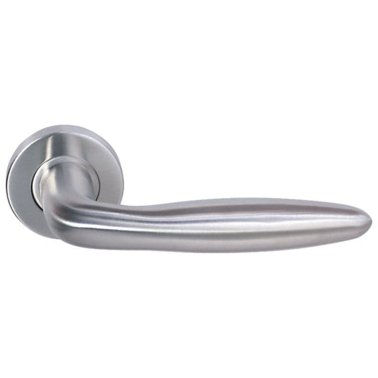 Stainless Steel Lever -121 x 65 - Rose 52 x 8mm