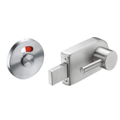 Disabled Locks in Satin Stainless Steel Indicator Bolt and Release