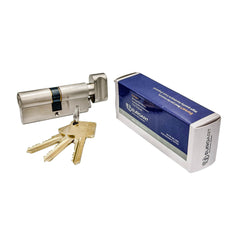 High Security 6 Pin - Key and Turn Brass Cylinder - 70mm