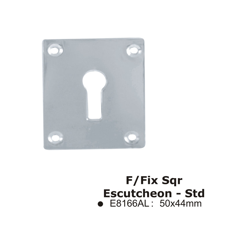 F/ Fixed Square Aluminium Escutcheon -STD 50×44MM
