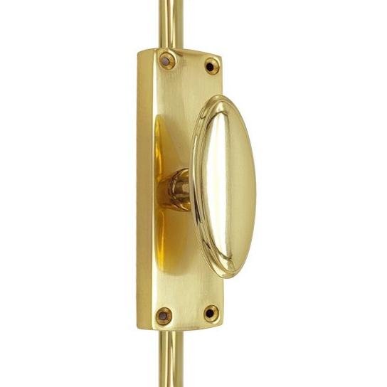 Oval Knob Espagnolette/Crémone Lock Bolt for up to 8.5 Feet High Doors & Windows