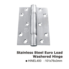 Stainless Steel Euro Load Washered Hinge -101 x76x3mm