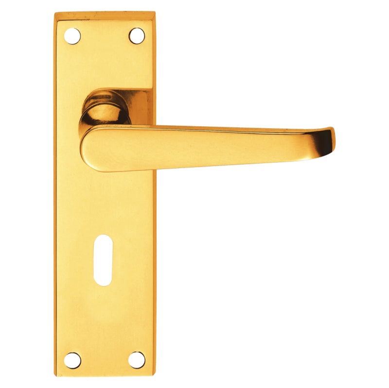 Lever on Back Plate - Jovian Design-  Lever OVAL Profile Lock -size 150mm x4Omm - standard design, sutable for all types of door, fire rated,