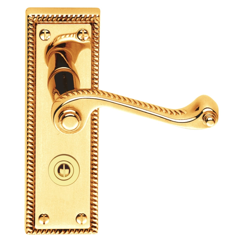Lever on Back Plate Georgian - Lever Privacy -110x45mm